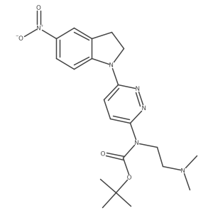 1,1-Dimethylethyl N-[6-(2,3-dihydro-5-nitro-1H-indol-1-yl)-3-pyridazinyl]-N-[2-(dimethylamino)ethyl]carbamate结构式