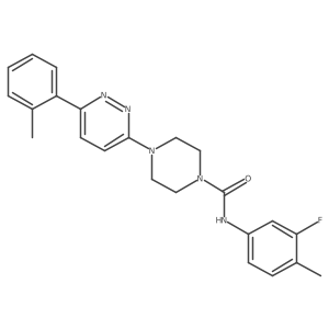 N-(3-fluoro-4-methylphenyl)-4-(6-(o-tolyl)pyridazin-3-yl)piperazine-1-carboxamide Structure