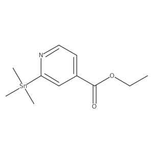 2-(Trimethylstannyl)-4-pyridinecarboxylic acid ethyl ester结构式