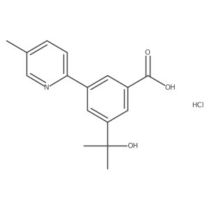 3-(2-Hydroxypropan-2-yl)-5-(5-methylpyridin-2-yl)benzoic acid hydrochloride Structure
