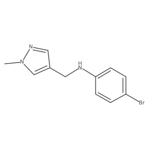 4-bromo-N-[(1-methyl-1H-pyrazol-4-yl)methyl]aniline Structure