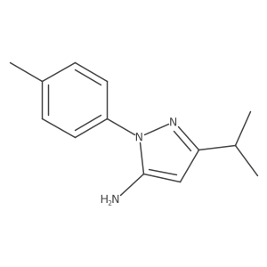 1-(4-methylphenyl)-3-(propan-2-yl)-1H-pyrazol-5-amine结构式