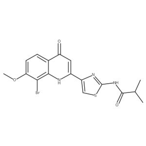 N-[4-(8-Bromo-4-hydroxy-7-methoxy-2-quinolinyl)-2-thiazolyl]-2-methylpropanamide Structure