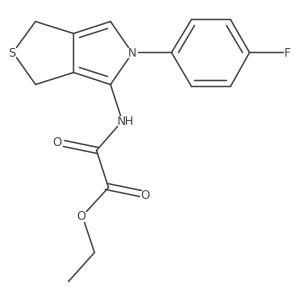 ethyl 2-((5-(4-fluorophenyl)-3,5-dihydro-1H-thieno[3,4-c]pyrrol-4-yl)amino)-2-oxoacetate结构式