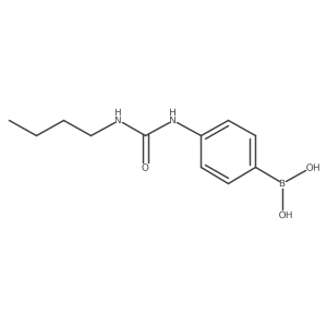 B-[4-[[(butylamino)carbonyl]amino]phenyl]boronic acid结构式