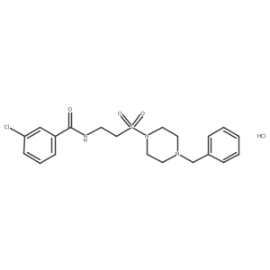 N-(2-((4-benzylpiperazin-1-yl)sulfonyl)ethyl)-3-chlorobenzamide hydrochloride结构式