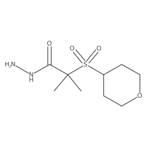 2-Methyl-2-(oxan-4-ylsulfonyl)propanehydrazide结构式