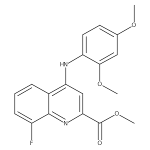 Methyl 4-[(2,4-dimethoxyphenyl)amino]-8-fluoroquinoline-2-carboxylate结构式