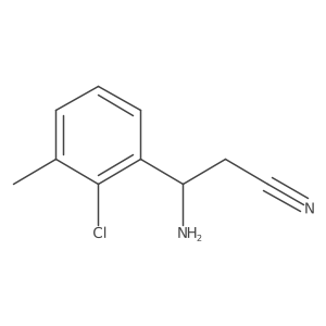 (3R)-3-amino-3-(2-chloro-3-methylphenyl)propanenitrile结构式