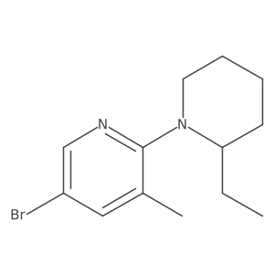 5-Bromo-2-(2-ethylpiperidin-1-yl)-3-methylpyridine Structure