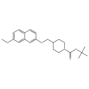 4-(7-Methoxy-quinolin-2-yloxymethyl)-piperidine-1-carboxylic acid tert-butyl ester Structure