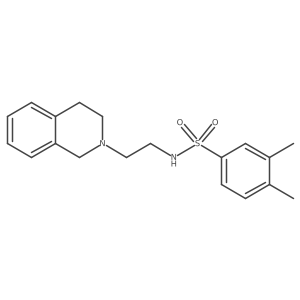 N-(2-(3,4-Dihydroisoquinolin-2(1H)-yl)ethyl)-3,4-dimethylbenzenesulfonamide结构式