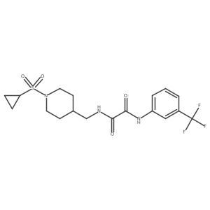 N1-((1-(cyclopropylsulfonyl)piperidin-4-yl)methyl)-N2-(3-(trifluoromethyl)phenyl)oxalamide结构式