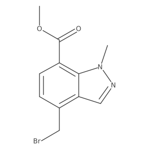 Methyl 4-(bromomethyl)-1-methylindazole-7-carboxylate结构式