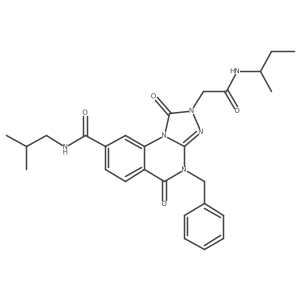 4-benzyl-2-[2-(sec-butylamino)-2-oxoethyl]-N-isobutyl-1,5-dioxo-1,2,4,5-tetrahydro[1,2,4]triazolo[4,3-a]quinazoline-8-carboxamide结构式