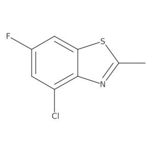 4-Chloro-6-fluoro-2-methyl-1,3-benzothiazole结构式