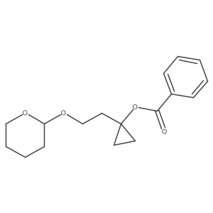 1-(2-(tetrahydro-2H-pyran-2-yloxy)ethyl)cyclopropyl benzoate结构式