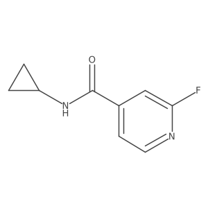 N-cyclopropyl-2-fluoropyridine-4-carboxamide结构式
