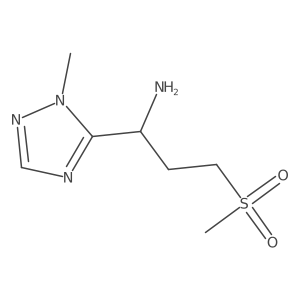 3-methanesulfonyl-1-(1-methyl-1H-1,2,4-triazol-5-yl)propan-1-amine结构式