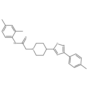 N-(2,4-dimethylphenyl)-2-{4-[3-(4-methylphenyl)-1,2,4-oxadiazol-5-yl]piperidin-1-yl}acetamide Structure