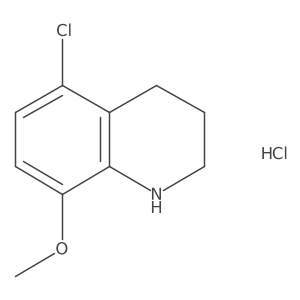 5-Chloro-8-methoxy-1,2,3,4-tetrahydroquinoline hydrochloride结构式