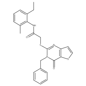 2-({3-benzyl-4-oxo-3H,4H-thieno[3,2-d]pyrimidin-2-yl}sulfanyl)-N-(2-ethyl-6-methylphenyl)acetamide Structure