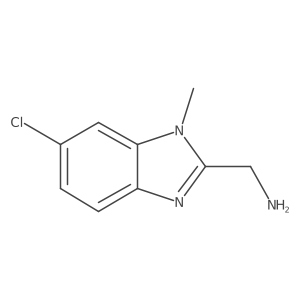 (6-Chloro-1-methyl-1H-benzo[d]imidazol-2-yl)methanamine结构式