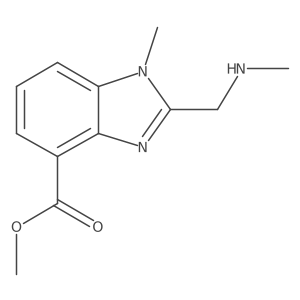 Methyl 1-methyl-2-((methylamino)methyl)-1h-benzo[d]imidazole-4-carboxylate结构式