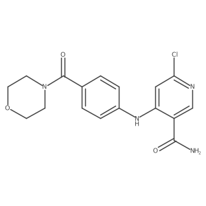 6-Chloro-4-(4-(morpholine-4-carbonyl)phenylamino)nicotinamide结构式