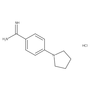 4-(Pyrrolidin-1-yl)benzene-1-carboximidamide hydrochloride结构式