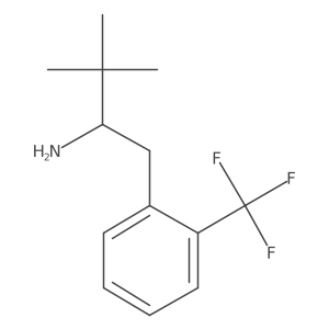 3,3-Dimethyl-1-[2-(trifluoromethyl)phenyl]butan-2-amine Structure