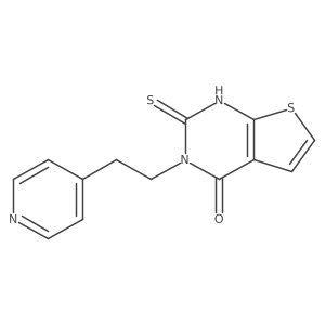 Thieno[2,3-d]pyrimidin-4(1H)-one, 2,3-dihydro-3-[2-(4-pyridinyl)ethyl]-2-thioxo- Structure