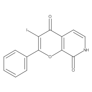 3-iodo-2-phenyl-7H-pyrano[2,3-c]pyridine-4,8-dione结构式