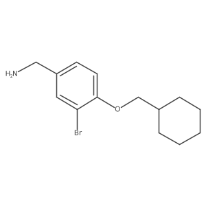 [3-Bromo-4-(cyclohexylmethoxy)phenyl]methanamine Structure