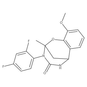 3-(2,4-difluorophenyl)-10-methoxy-2-methyl-2,3,5,6-tetrahydro-4H-2,6-methano-1,3,5-benzoxadiazocin-4-one Structure
