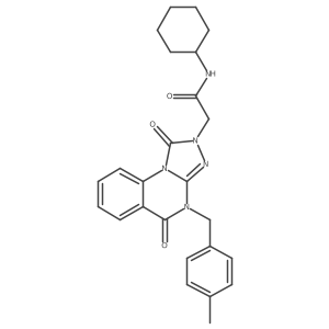 N-cyclohexyl-2-(4-(4-methylbenzyl)-1,5-dioxo-4,5-dihydro-[1,2,4]triazolo[4,3-a]quinazolin-2(1H)-yl)acetamide Structure