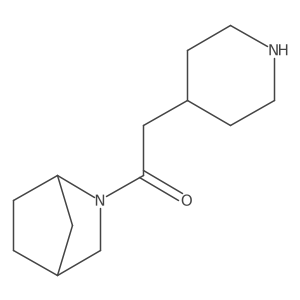 1-{2-Azabicyclo[2.2.1]heptan-2-yl}-2-(piperidin-4-yl)ethan-1-one Structure