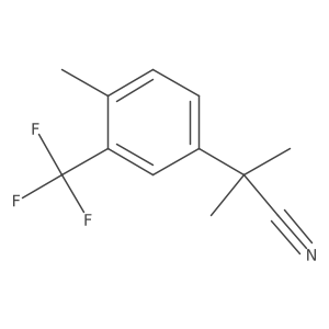 2-Methyl-2-[4-methyl-3-(trifluoromethyl)phenyl]propanenitrile Structure