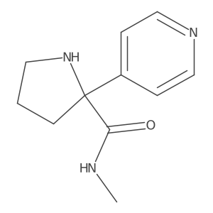 N-methyl-2-(pyridin-4-yl)pyrrolidine-2-carboxamide结构式