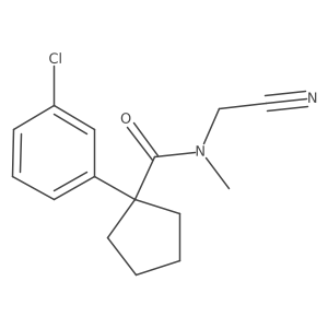 1-(3-chlorophenyl)-N-(cyanomethyl)-N-methylcyclopentane-1-carboxamide Structure