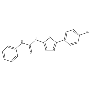 1-(5-(4-Bromophenyl)-1,3,4-oxadiazol-2-yl)-3-phenylurea结构式