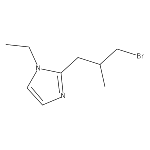 2-(3-bromo-2-methylpropyl)-1-ethyl-1H-imidazole结构式