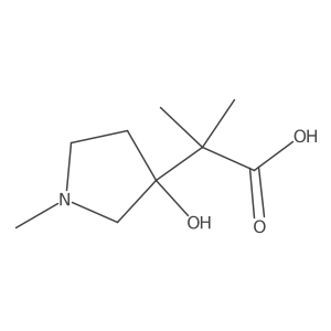 2-(3-Hydroxy-1-methylpyrrolidin-3-yl)-2-methylpropanoic acid结构式