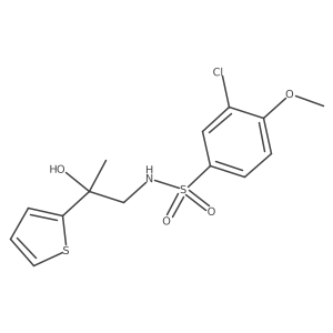 3-chloro-N-(2-hydroxy-2-(thiophen-2-yl)propyl)-4-methoxybenzenesulfonamide Structure