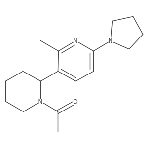 1-[2-(2-methyl-6-pyrrolidin-1-yl-3-pyridyl)-1-piperidyl]ethanone结构式