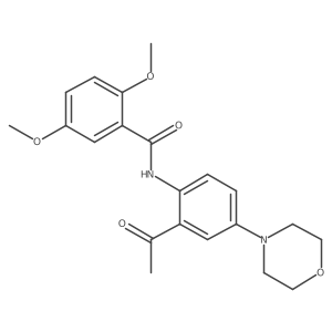 N-(2-Acetyl-4-morpholinophenyl)-2,5-dimethoxybenzamide结构式