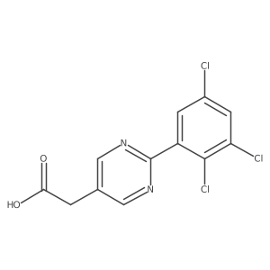 2-(2,3,5-Trichlorophenyl)pyrimidine-5-acetic acid结构式