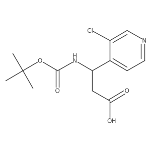 (3S)-3-{[(tert-butoxy)carbonyl]amino}-3-(3-chloropyridin-4-yl)propanoic acid结构式