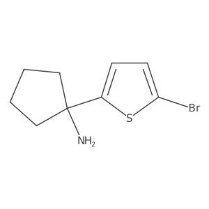 1-(5-Bromothiophen-2-yl)cyclopentan-1-amine Structure