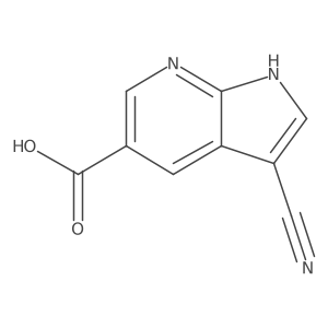 3-cyano-1H-pyrrolo[2,3-b]pyridine-5-carboxylic acid结构式